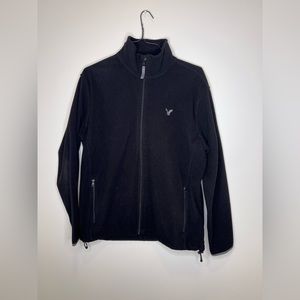 American Eagle Black Fleece Jacket - Medium